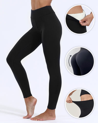 ZQFFB Fleece Lined Tights Women Leggings Black Warm Sheer Fleece Pantyhose  Winter Thick Thermal Tights at  Women's Clothing store